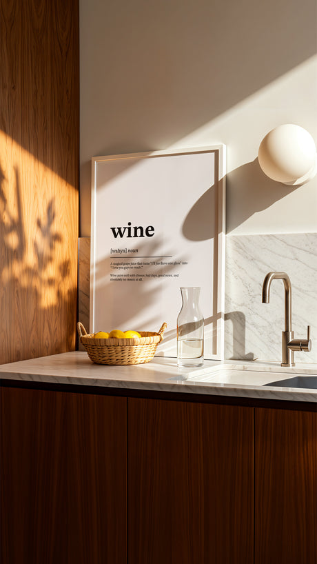 Wine Definition Funny Kitchen Wall Art