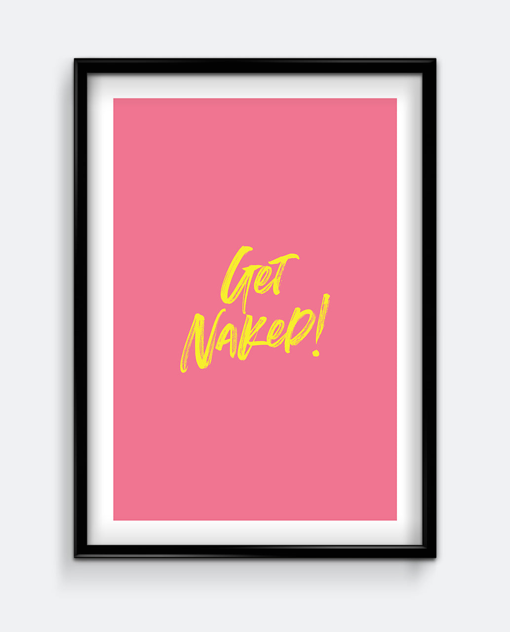 Get Naked Print – Bold Playful Bathroom Wall Art