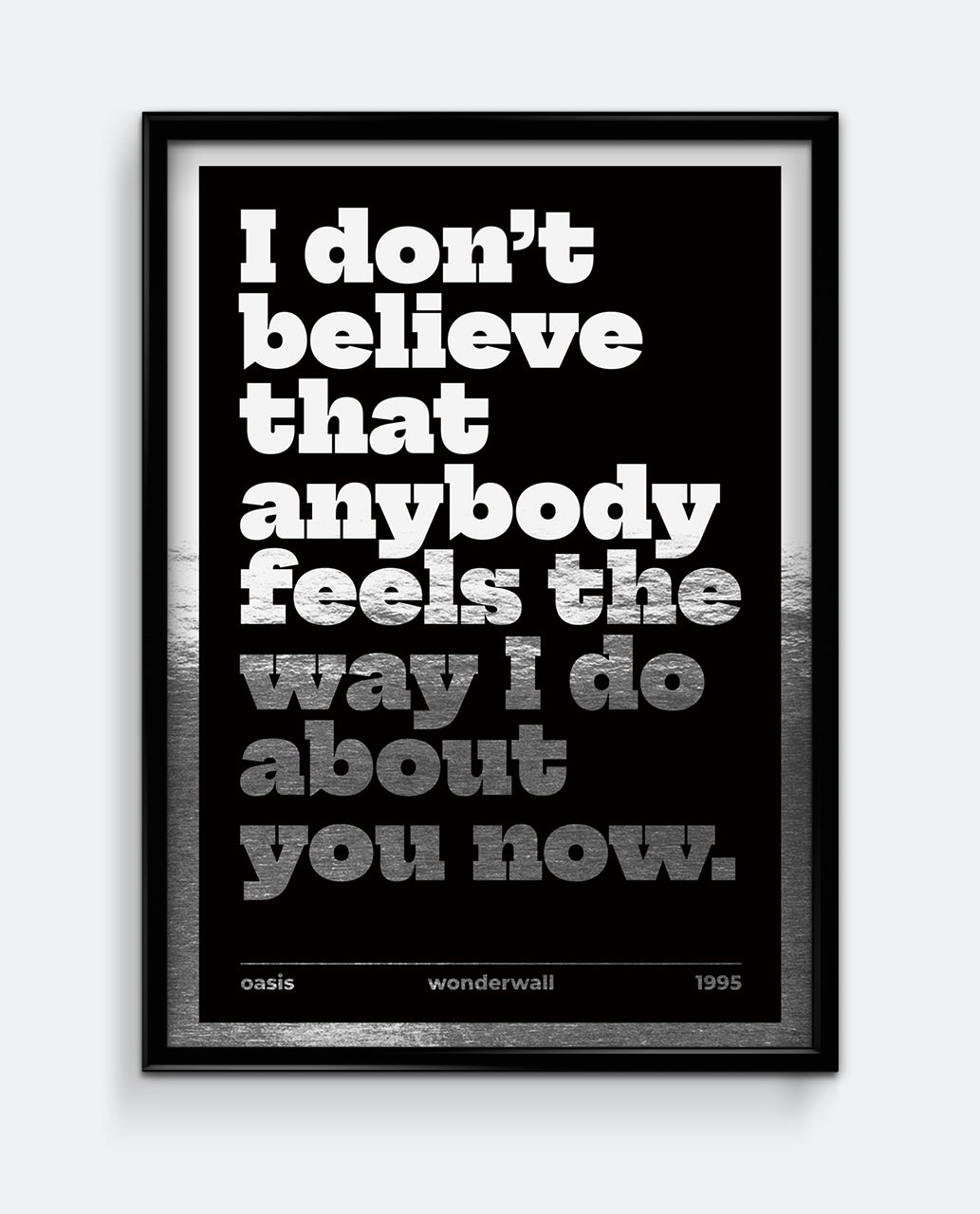 Special Edition Silver Foil Wonderwall Art Print