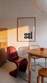 Oui Oui Typography Print – Minimalist French Inspired Wall Art