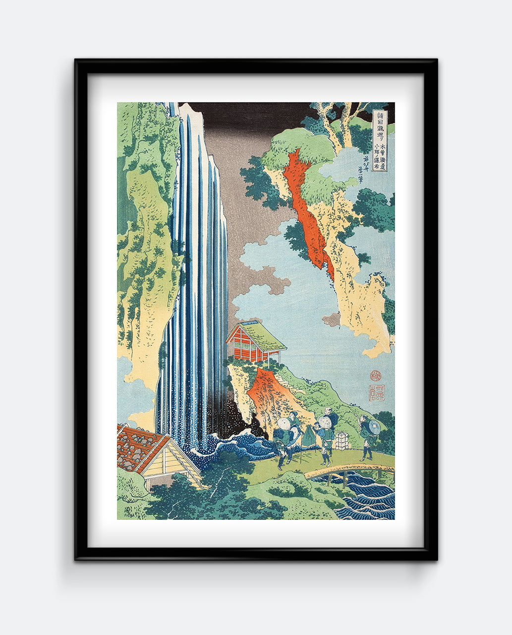 Hokusai - Falls of Ono on the Kisokaidō Art Print
