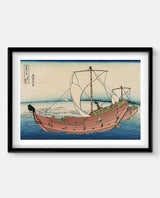 Hokusai - Sea Route in Kazusa Province (Kazusa no Kairo) Japanese Art Print