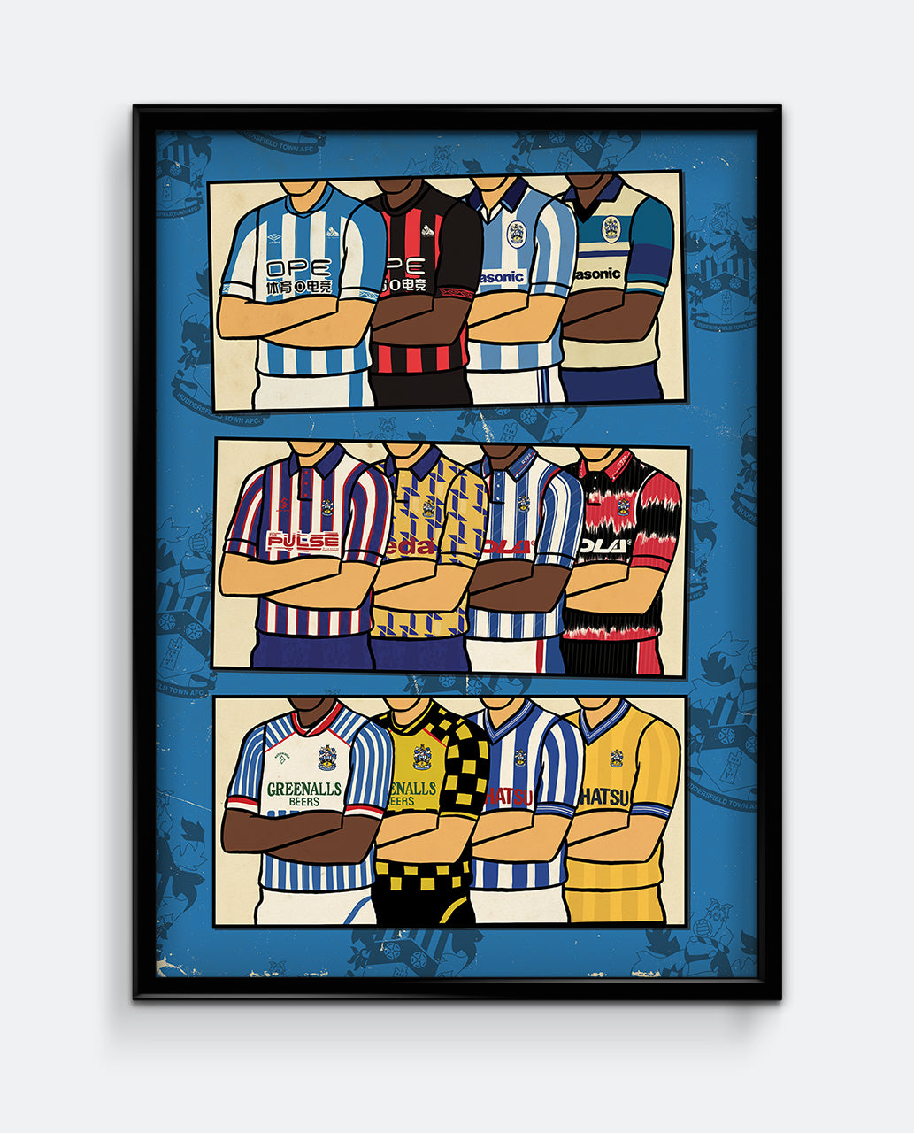 Vintage Huddersfield Town Kits Print