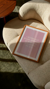 I Accidentally Became Important At Work - Funny Soft Pink Wall Art