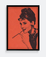 Audrey Hepburn Duotone Print