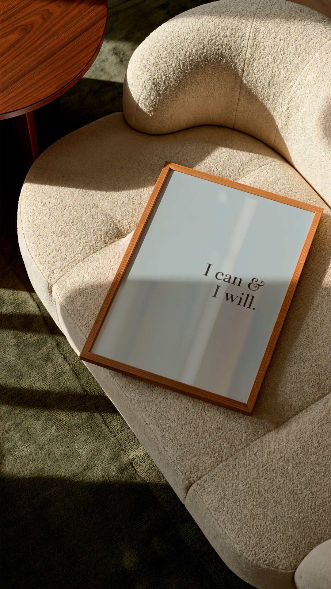 I Can & I Will Print – Minimalist Affirmation Wall Art – Modern Neutral Typography Poster
