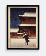 Yuki no Zōjō-ji (Zojoji Temple in Snow) – Kawase Hasui Art Print