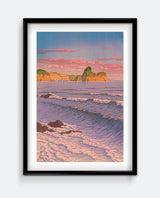 Morning Sea at Shiribeshi by Kawase Hasui – Japanese Seascape Art Print