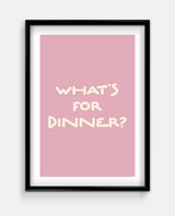 What’s For Dinner? Soft Pink Kitchen Art Print