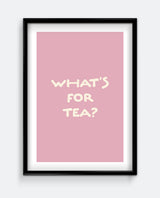 What’s For Tea? Soft Pink Kitchen Art Print