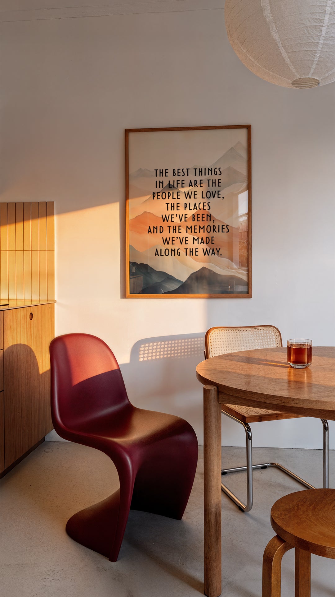 The Best Things In Life... Mountain Quote Print