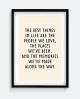 The Best Things In Life... Inspirational Wall Art
