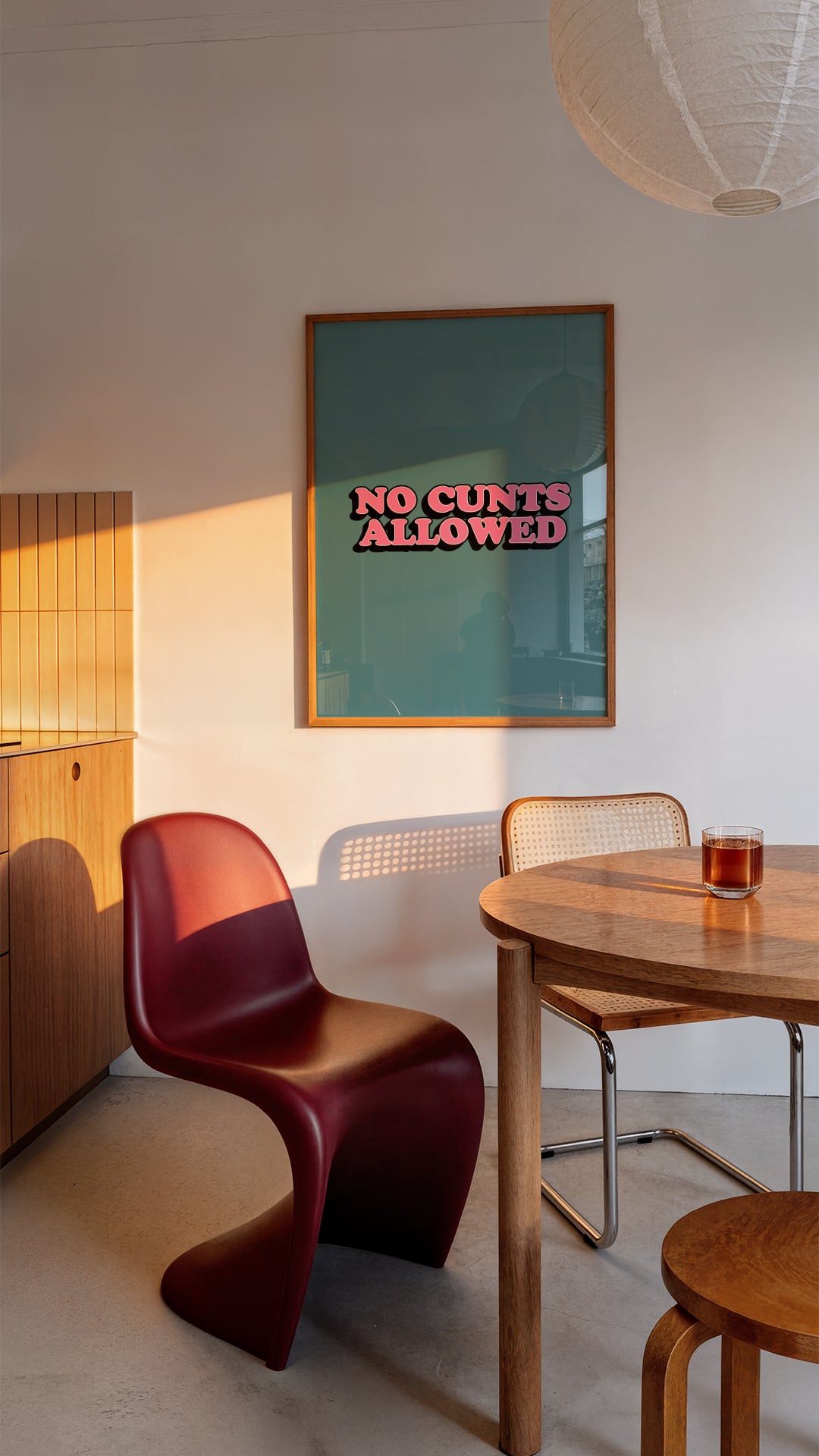 No C*nts Allowed – Retro Typography Wall Art
