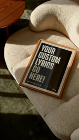 Personalised Lyrics Print – Custom Song Lyric Wall Art