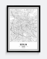 Berlin Map Minimal City Print