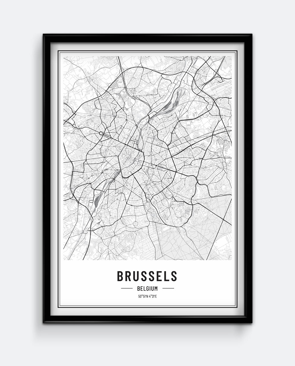 Brussels Map Print