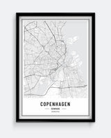 Copenhagen Map Minimal City Print