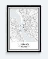 Liverpool Map Minimal City Print