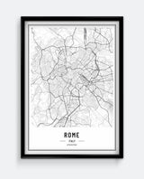 Rome Map Minimal City Print
