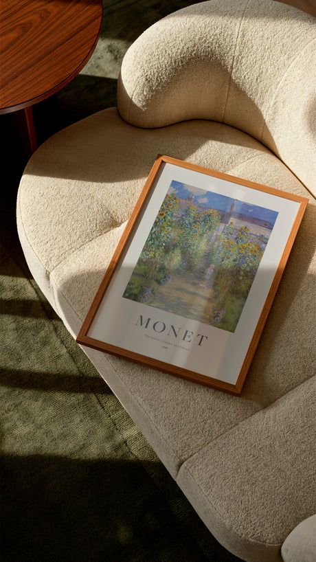 Monet The Artist’s Garden at Vétheuil Print – Impressionist Garden Wall Art