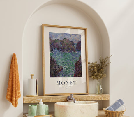Monet Port-Goulphar Belle-Île Print – Dramatic Coastal Landscape Art