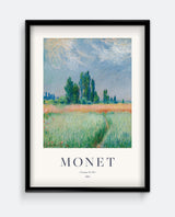 Monet Wheat Field Champ De Blé Print – Calm Impressionist Landscape Wall Art