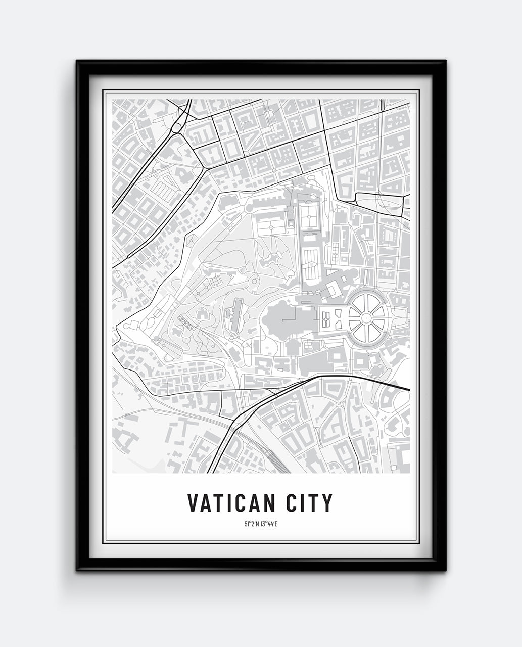 Vatican City Map Print