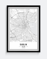 Dublin Map Minimal City Print