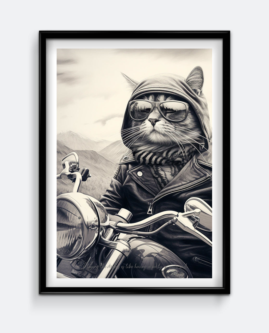 Cool Cat Biker Wall Art