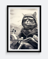 Cool Cat Biker Wall Art