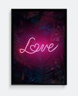 Love Neon Style Art Print #2