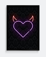 Sinner Neon Style Art Print