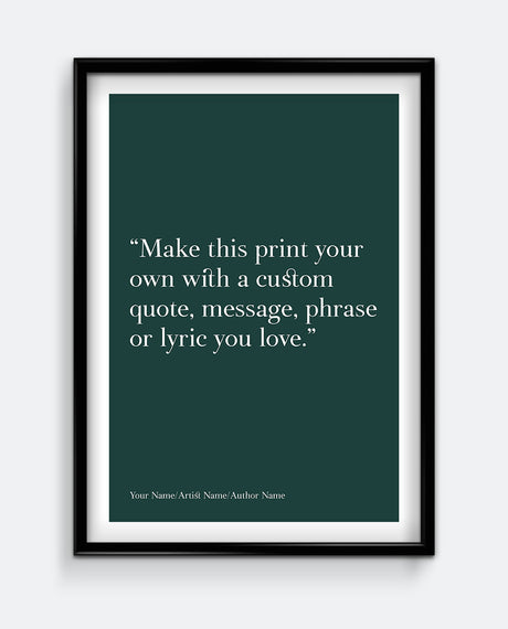 Personalised Quote Print #2