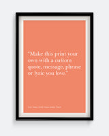 Personalised Quote Print #2