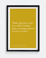Personalised Quote Print #2
