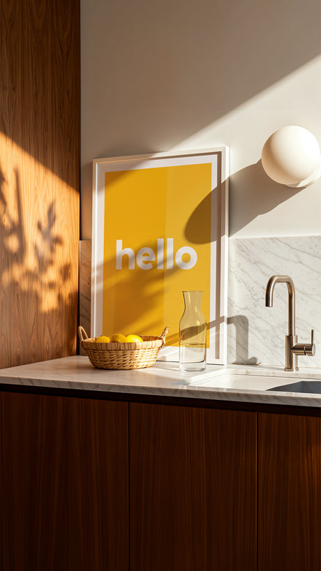 Hello Sign Bold Minimalist Wall Art