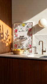 Bon Appétit Floral Kitchen Wall Art