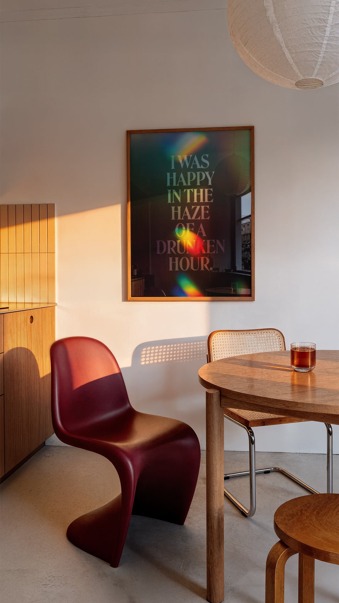 I Was Happy in the Haze of a Drunken Hour Print – Moody Typography Wall Art
