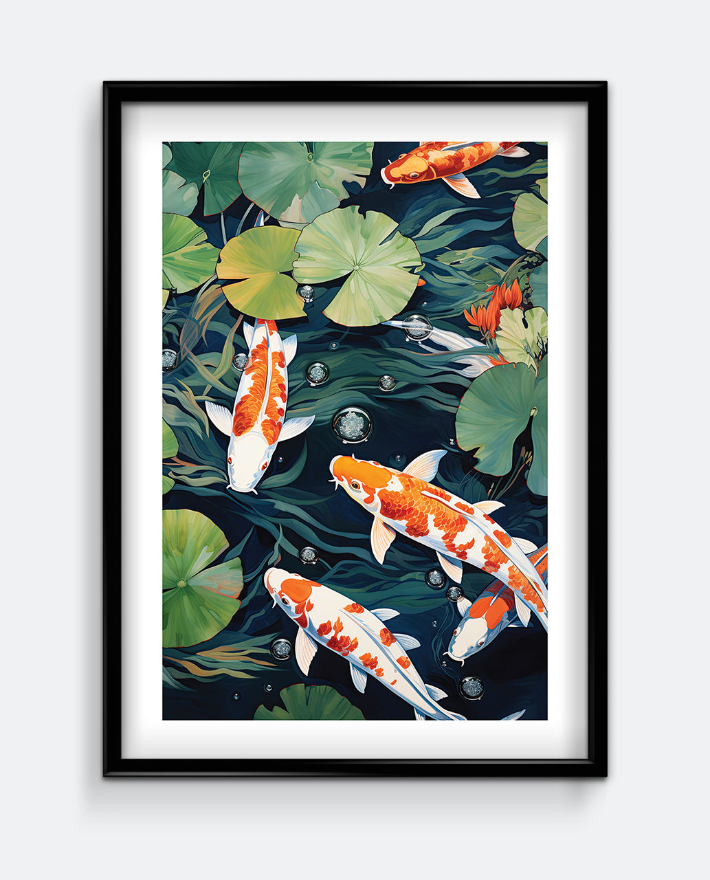 Koi Pond Japanese-Inspired Art Print