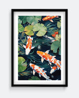 Koi Pond Japanese-Inspired Art Print