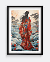 Flowing Kimono Japanese-Inspired Wall Art