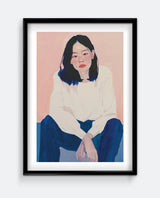 Quiet Gaze Contemporary Portrait Art Print