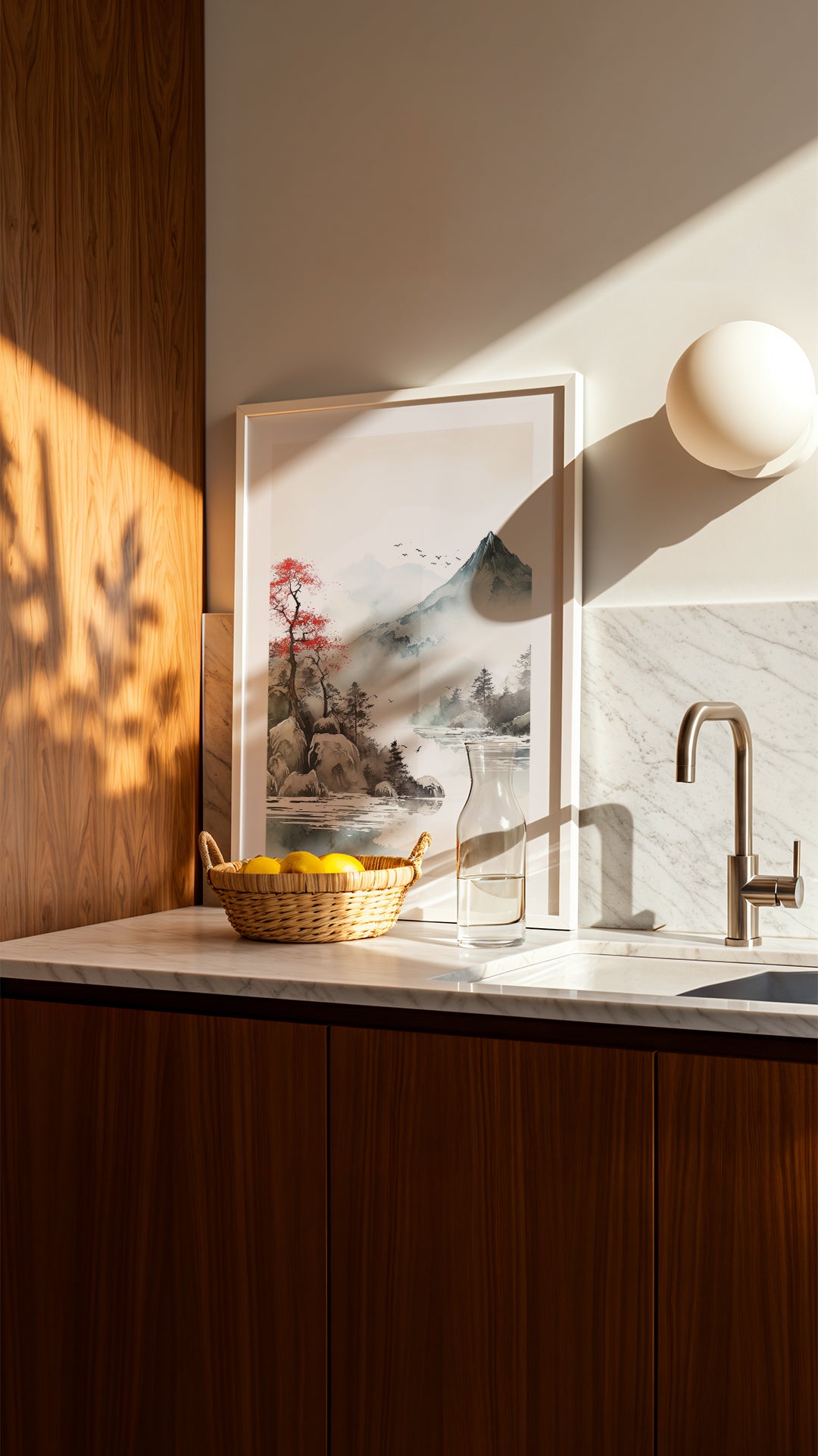 Mountain Mist Japanese-Inspired Wall Art