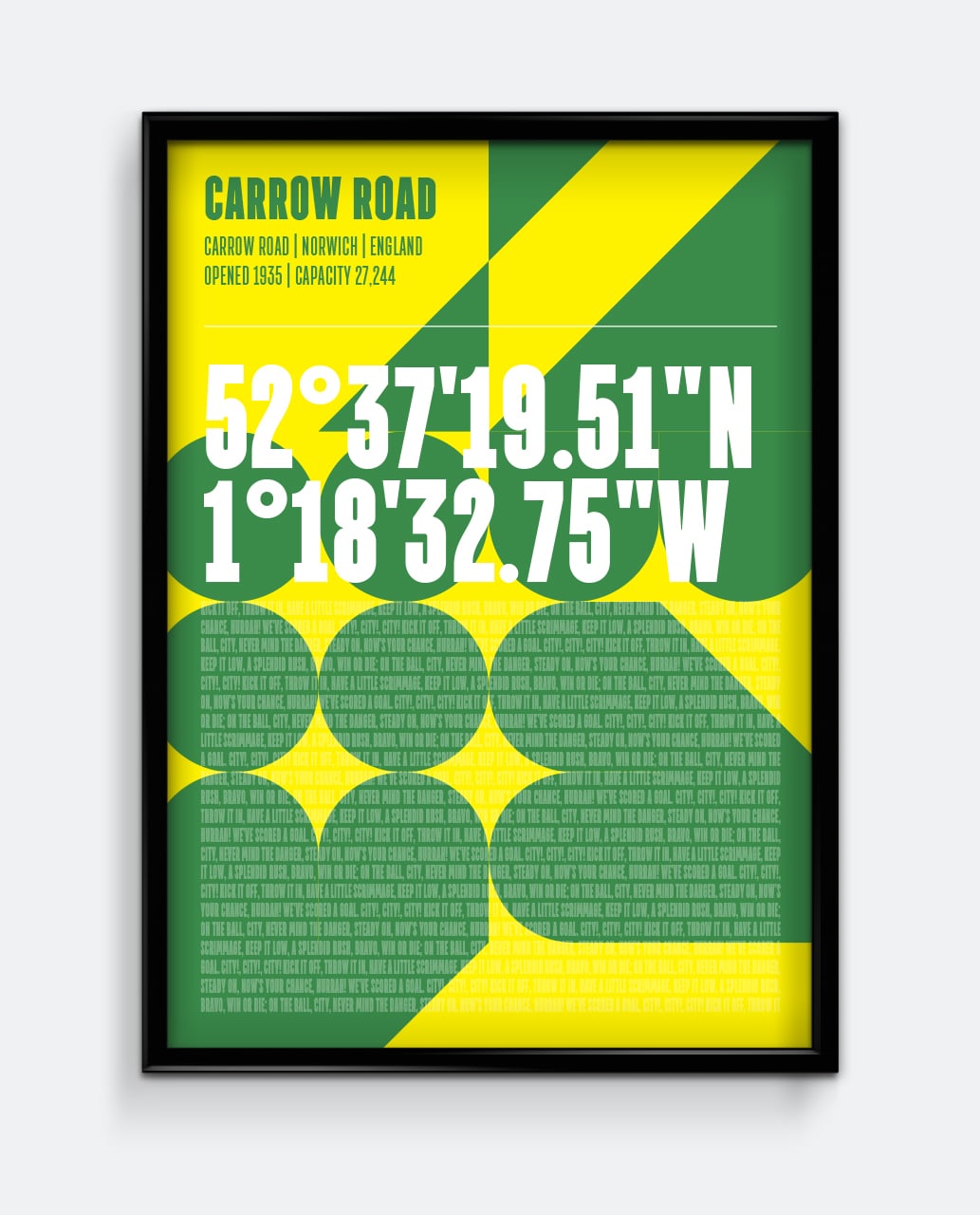 Carrow Road Stadium Print
