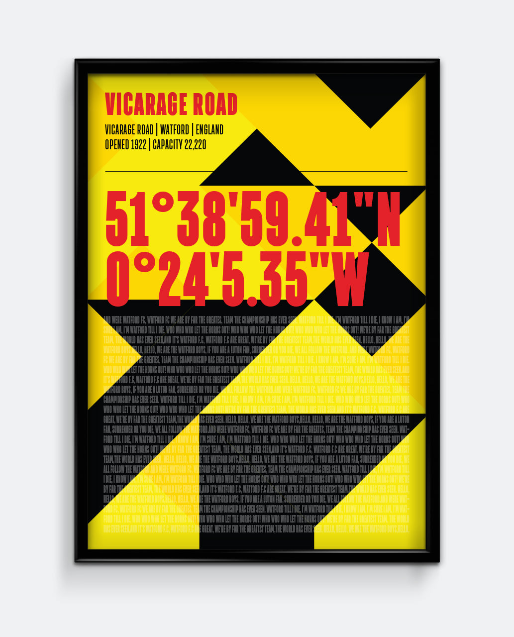 Vicarage Road Stadium Print