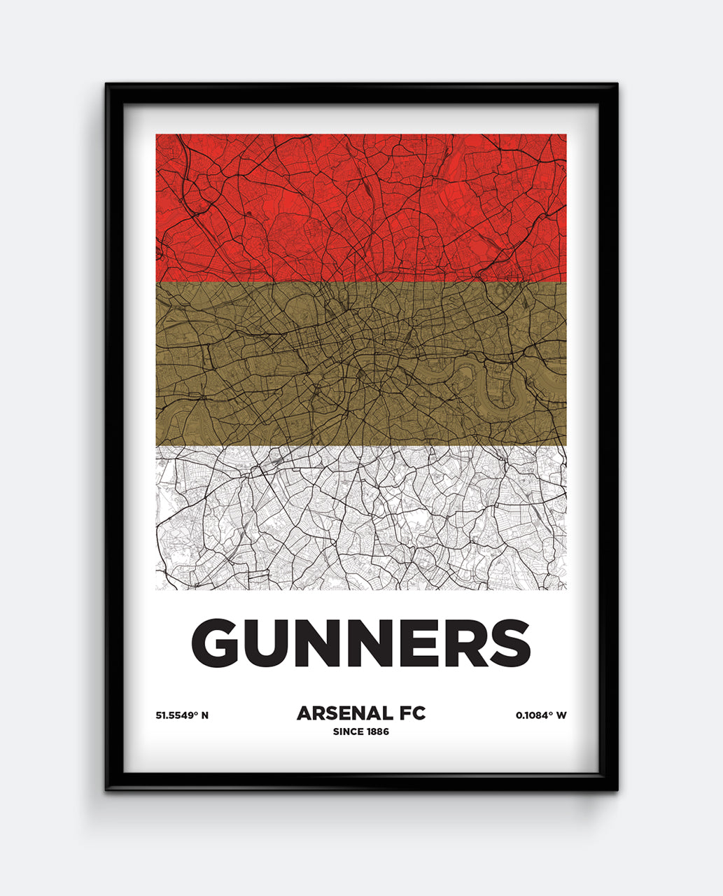 Gunners Map Print