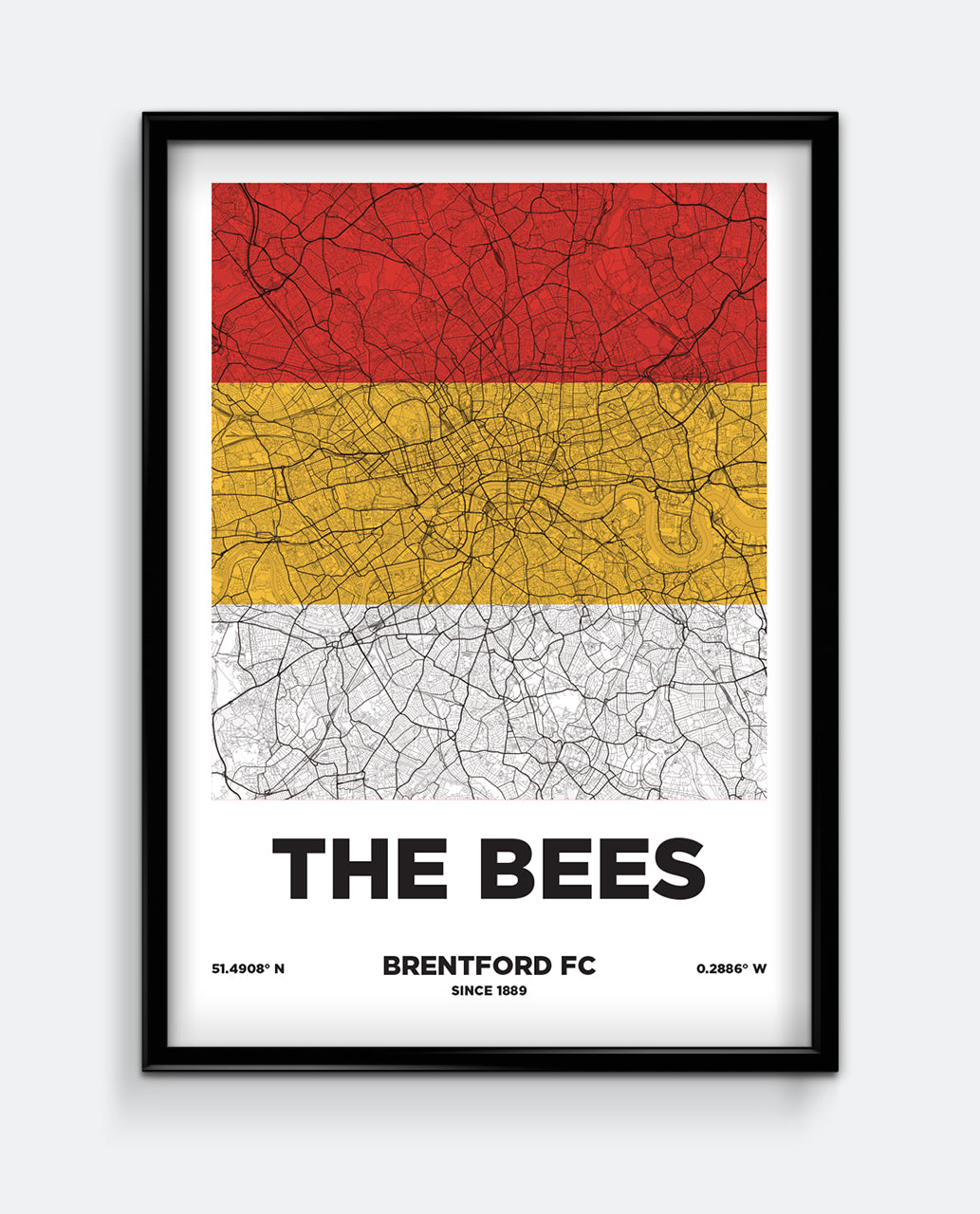 The Bees Map Print