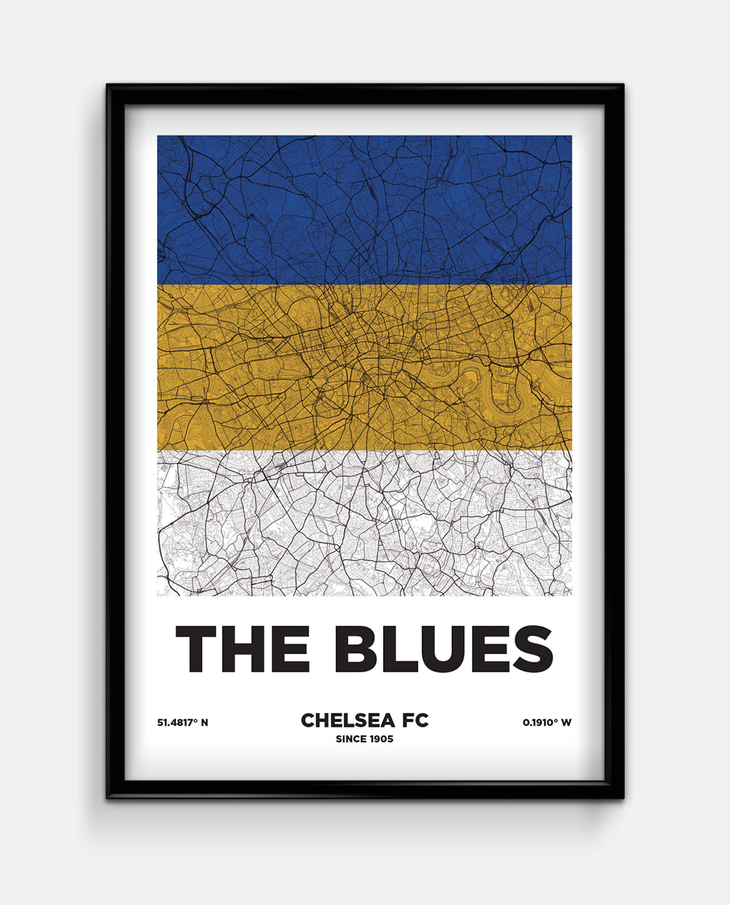 The Blues Map Print