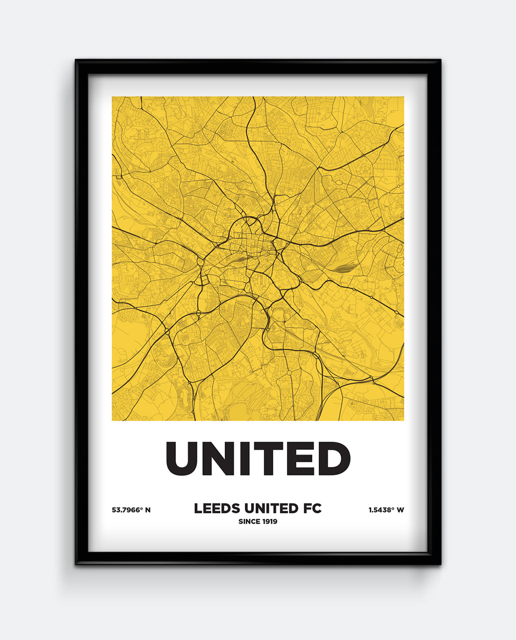 Leeds United Map Print