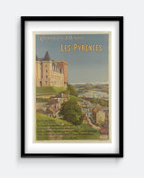 Les Pyrénées Travel Poster – Chemins de Fer d’Orléans Vintage Railway Print